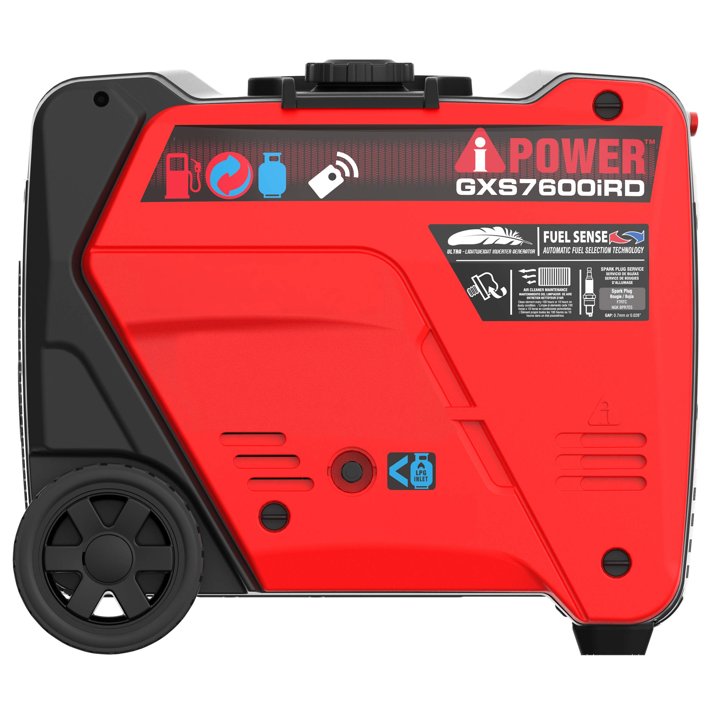The i POWER GX7600iRD FUEL SENSE Automatic Fuel Selection Technology