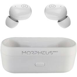 Morpheus 360 - Spire True Wireless Earbuds - Bluetooth In-Ear Headphones with Microphone - TW1500W - HiFi Stereo - 20 Hour - White