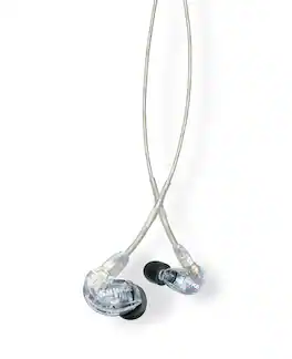 Shure - SE215-CL Professional Sound Isolating Earphones with Single Dynamic MicroDriver, Secure In-Ear Fit - Clear