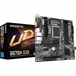 GIGABYTE - Ultra Durable Q670M D3H Gaming Desktop Motherboard - Intel Q670 Chipset - Socket LGA-1700 - Micro ATX - Core