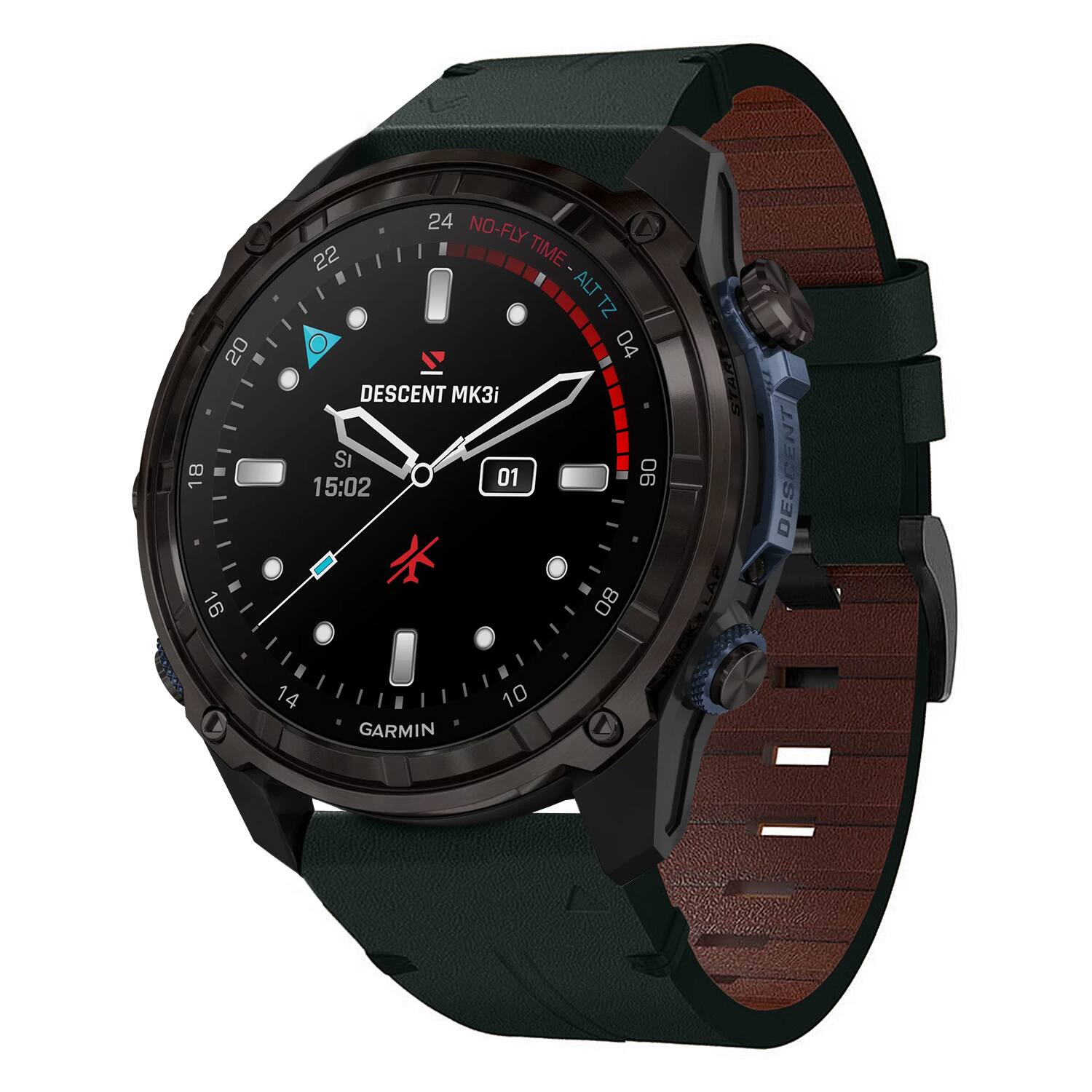 20 18 16 24 NO-FLY TIME ALT TZ 04 DESCENT MK3i STARE SI 15:02 O 01 90 - * LAP 08 BACKELAP 14 10 GARMIN ENT DESCENT