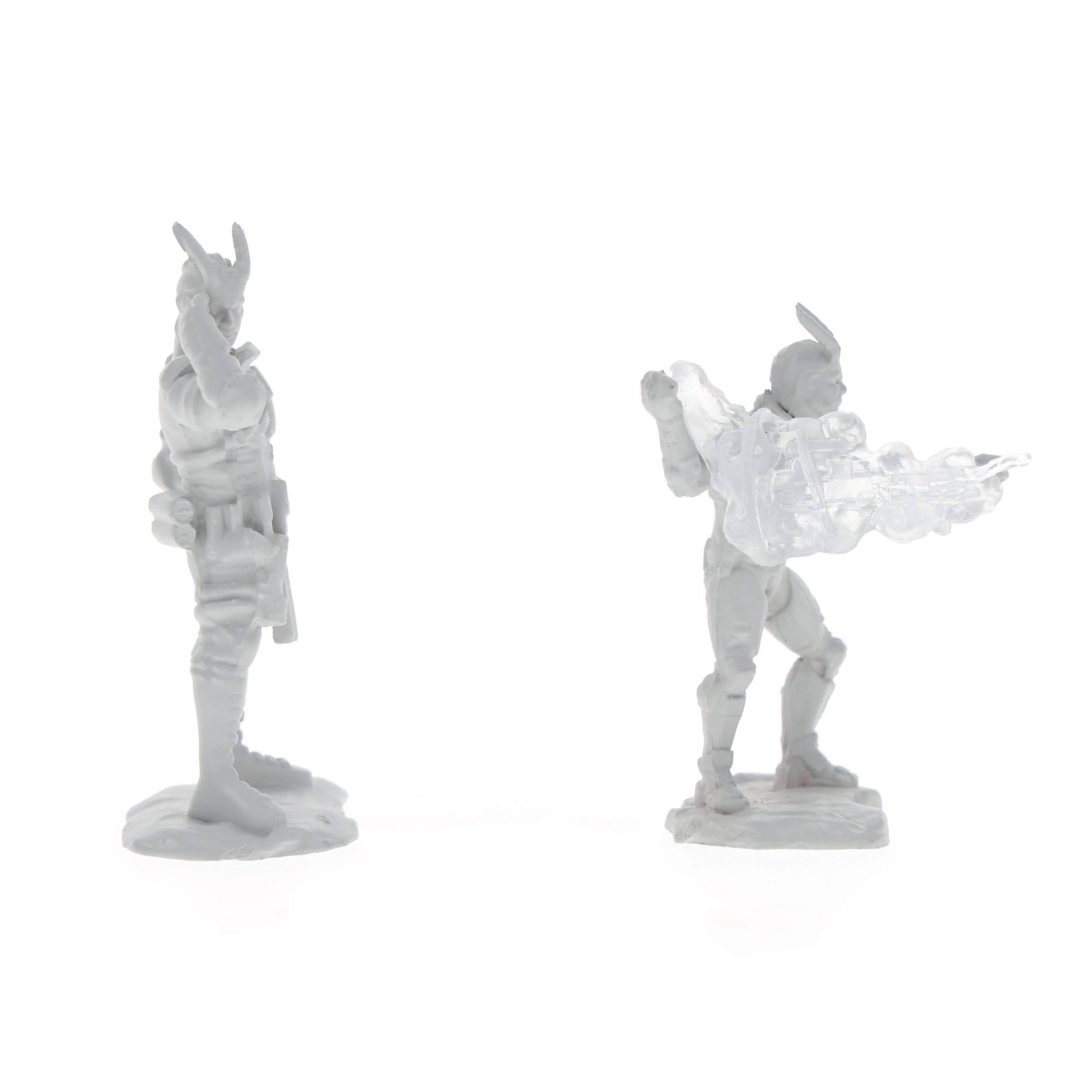 Alt View 10. NECA - Starfinder Deep Cuts Unpainted Miniatures | Lashunta Technomancer Male - Grey.