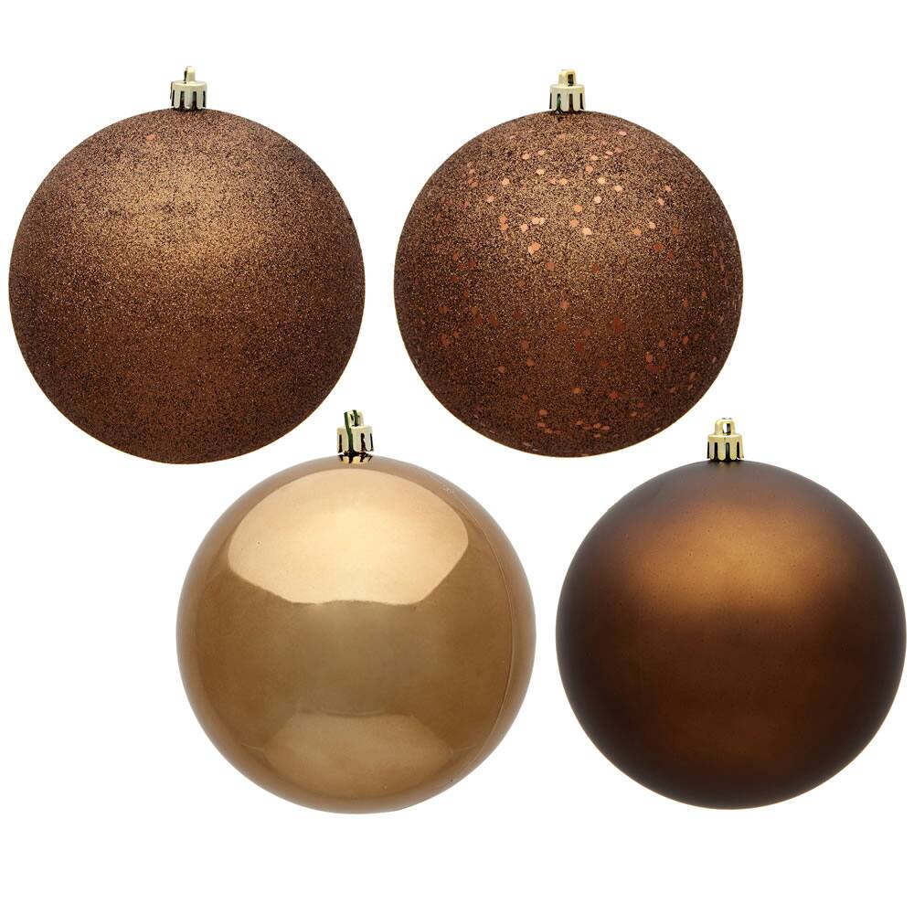 Front. Vickerman - 8" Mocha Ball 4 Finish Assorted 4 Bag - Mocha.