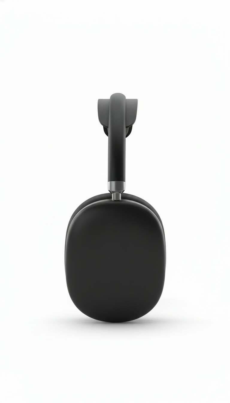 Angle. 3P Experts - Cushioned Wireless Headphones - Black.