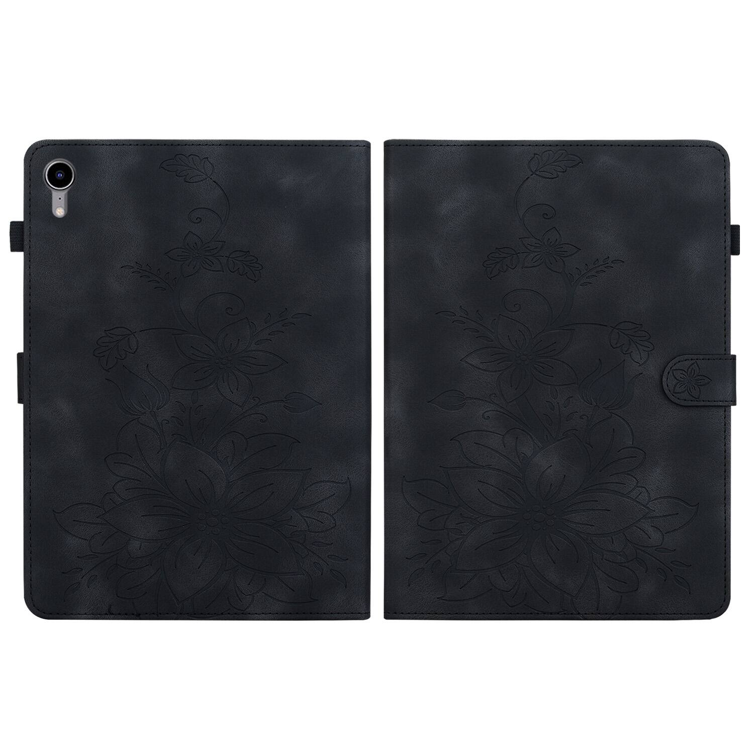 Alt View 1. Dteck - Case for Apple iPad mini (A17 Pro) 2024 & iPad mini 6th Gen 8.3" 2021,Embossed Pattern PU Leather Flip Card Holder Cover - Black.