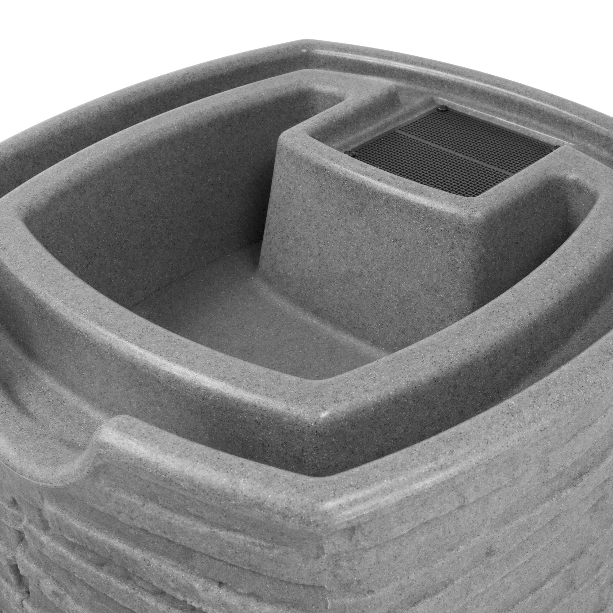 Alt View 5. Good Ideas - Good Ideas Impressions Riverwalk 50 Gal Rain Saver with Spigots, Dark Granite - Dark Granite.