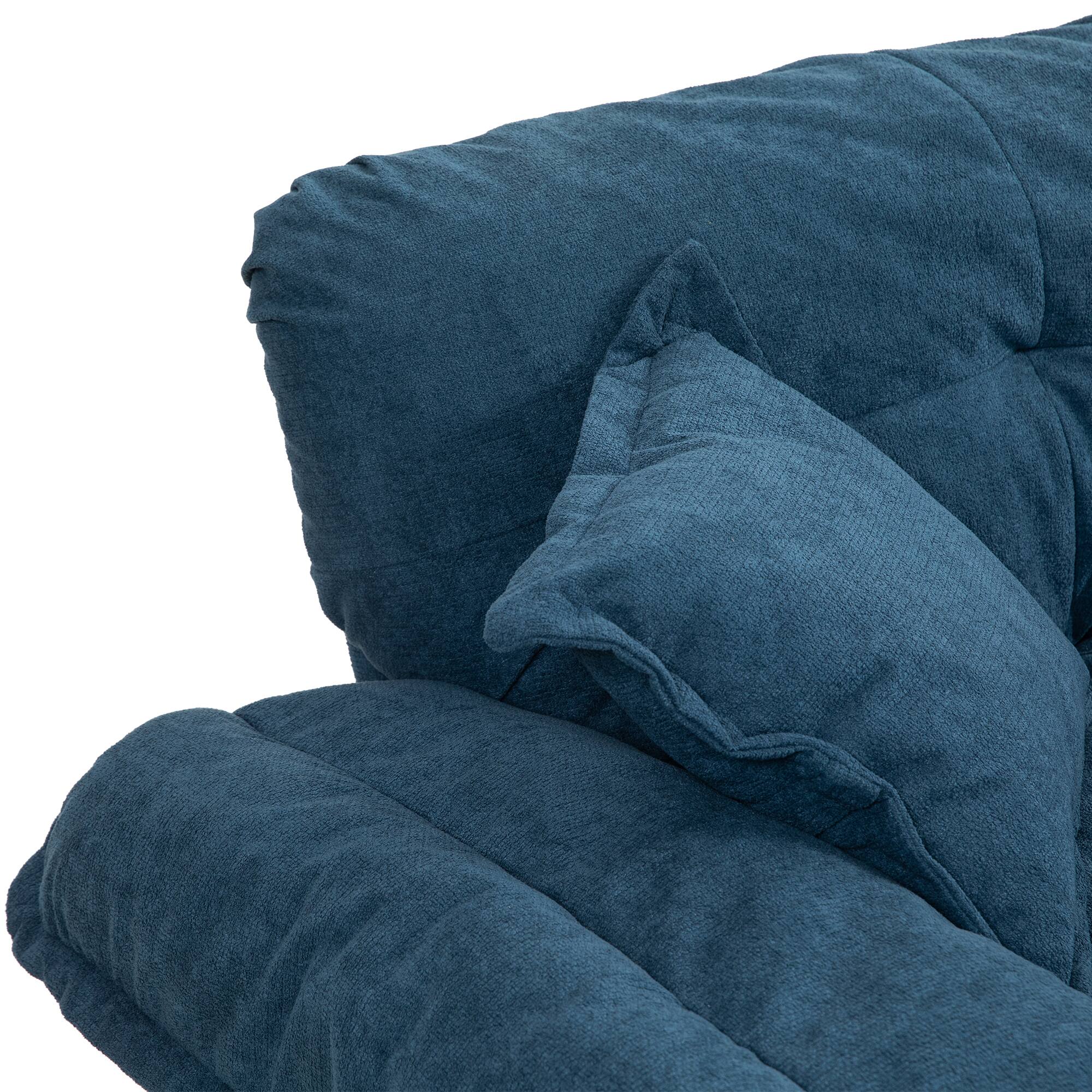 Alt View 9. Tiramisubest - 84"Chenille Sofa,Loveseat Deep Seat Sofa Couch with Pillows & Memory Foam for Living Room,Apartment,Office Lounge-Blue - Blue.