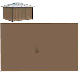 Outsunny - x 9.84' Gazebo Sidewall Set with Hooks/C-Rings - Brown