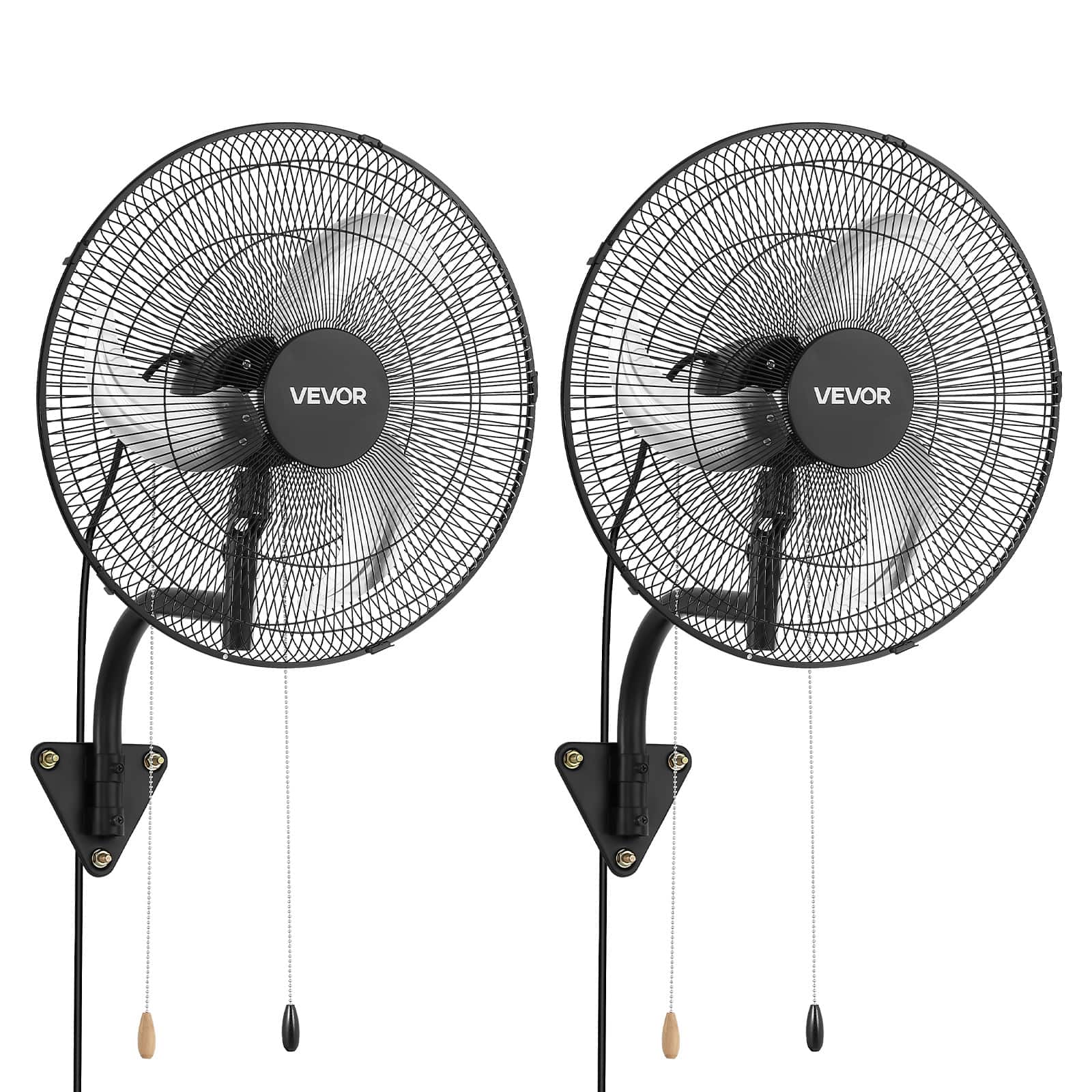 VEVOR - Wall Mount Fan, 18 in Wall Mounted Hanging Fan Oscillating, 3-Speed, Long Airflow Distance, Adjustable Rotation Angle - Black price history on PriceWatchPro