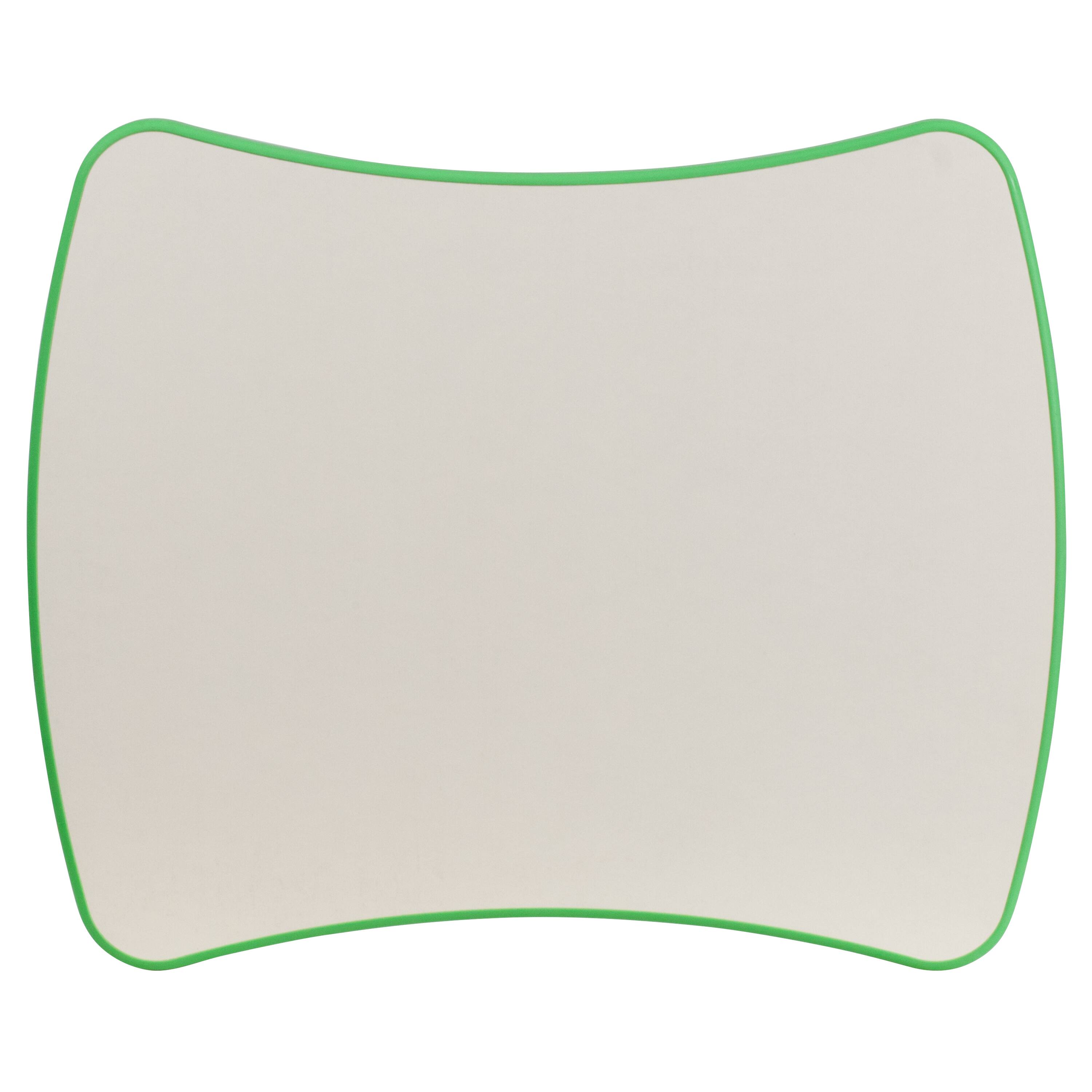 Alt View 3. Emma + Oliver - 21.875"W x 26.625"L Rectangular Plastic Height Adjustable Activity Table - Green.