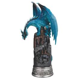 FC Design - 12.5"H Dragon on Castle Figurine Statue Office/Computer Desk Tabletop Medieval Gaming Home Decor Gift - Multi-Color