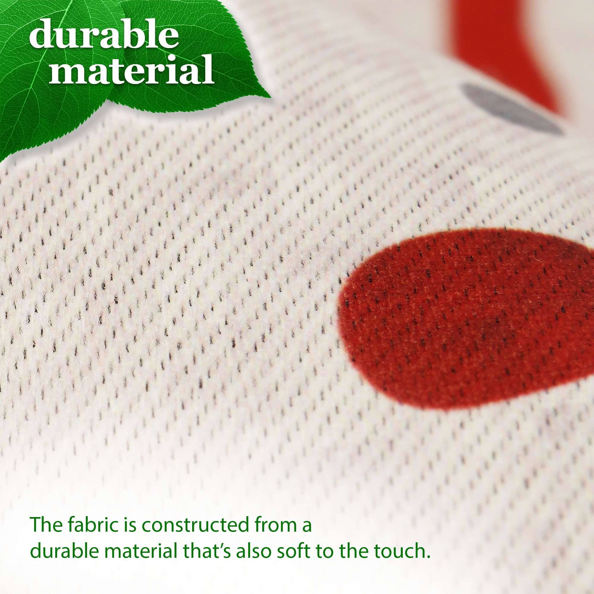 The fabric is constructed from a durable material that's also soft to the touch.