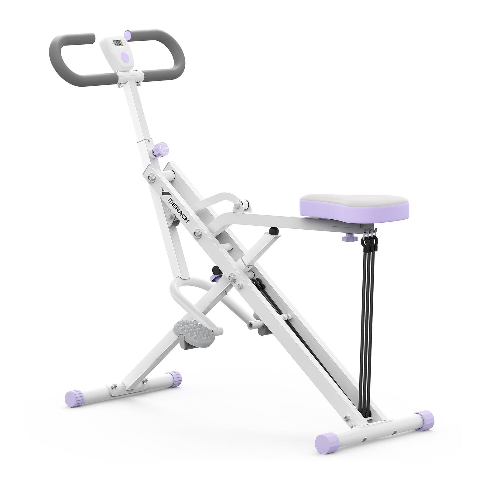 MERACH - R07 Squat Machine Adjustable Resistance Glutes Workout Exercise Foldable 350 LBS Max Weight - Purple