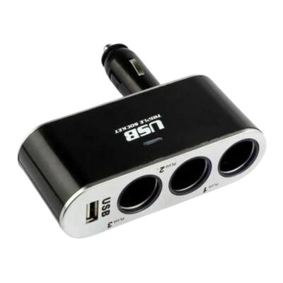 triple cigarette adapter Stock Preferred - 3-Way Cigarette Lighter Socket Splitter with USB Port triple cigarette adapter Stock Preferred - 3-Way Cigarette Lighter Socket Splitter with USB Port