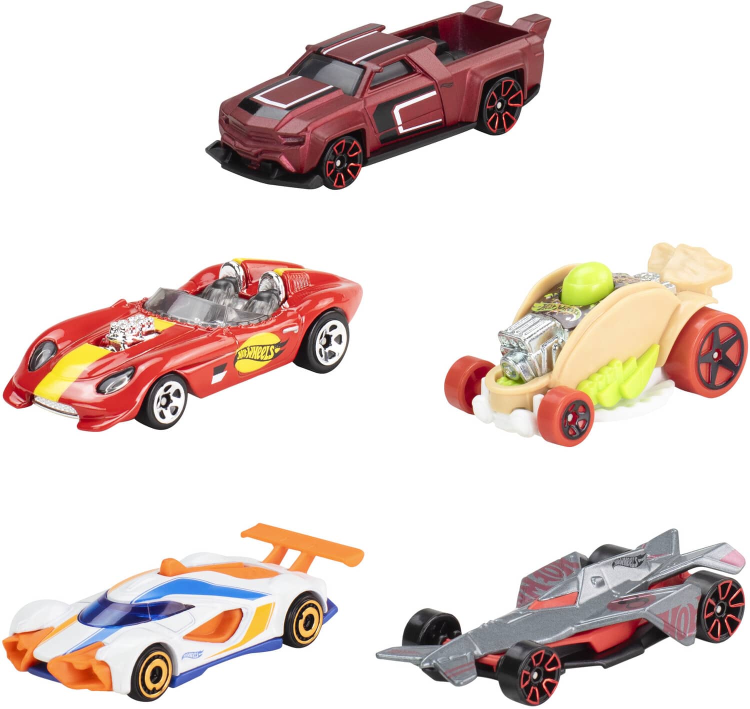 Mattel Hot Wheels 1:64 Let's Race 5 Pack COLLECTIBLES Multicolor