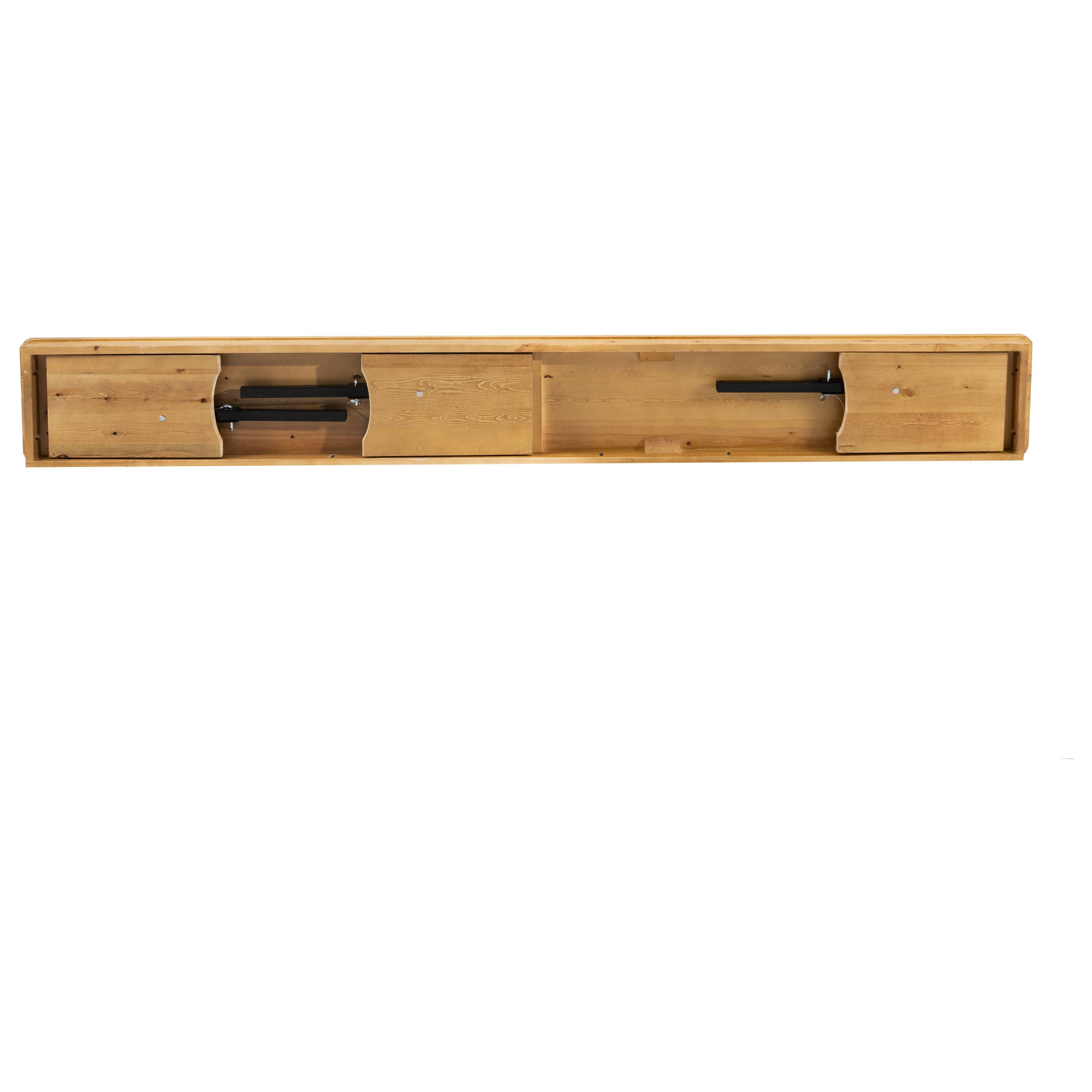 Alt View 10. Emma + Oliver - 8' x 12" Antique Rustic Solid Pine Folding Farm Bench - Portable Bench - Light Natural.