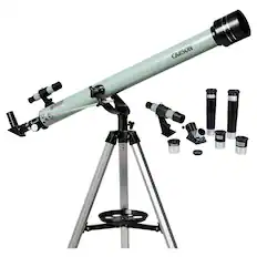 Front. Carson - STARA SR-100 60mm Aperture Refractor Telescope 45mm-675mm Focal Length, 7-Piece Accessory Kit.