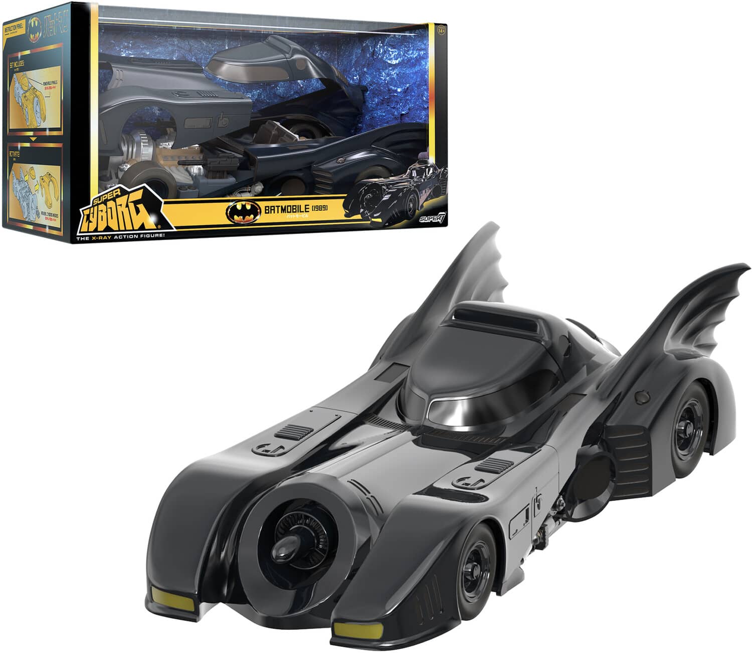 Super7 - Batman - Super Cyborg - Batmobile (1989) (Full Color) - COLLECTIBLES - Multicolor