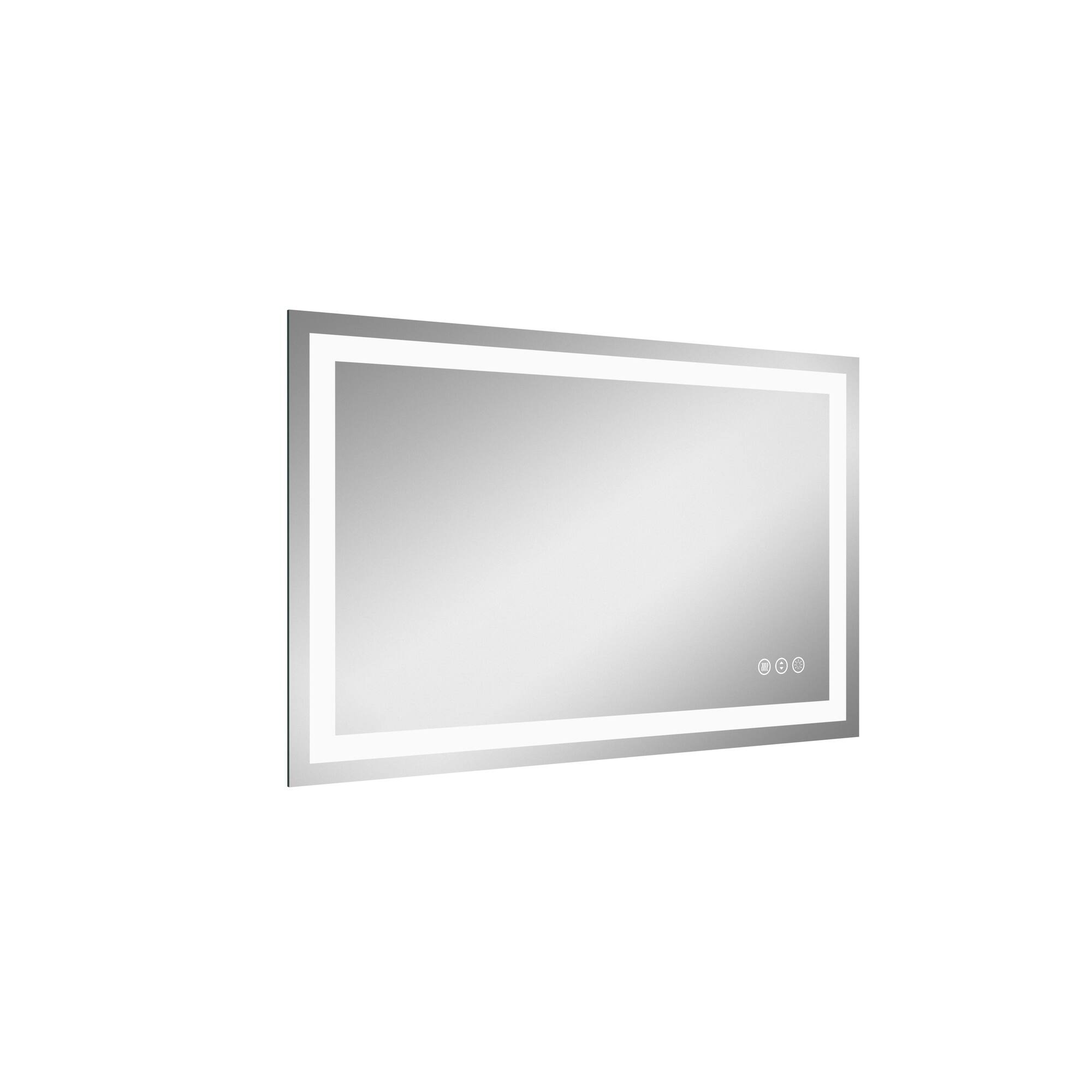Alt View 1. Boyel Living - 30 in W x 48 in L Rectangular Frameless Wall Bathroom Vanity Mirror with Front and Backlit and Anti Fog.