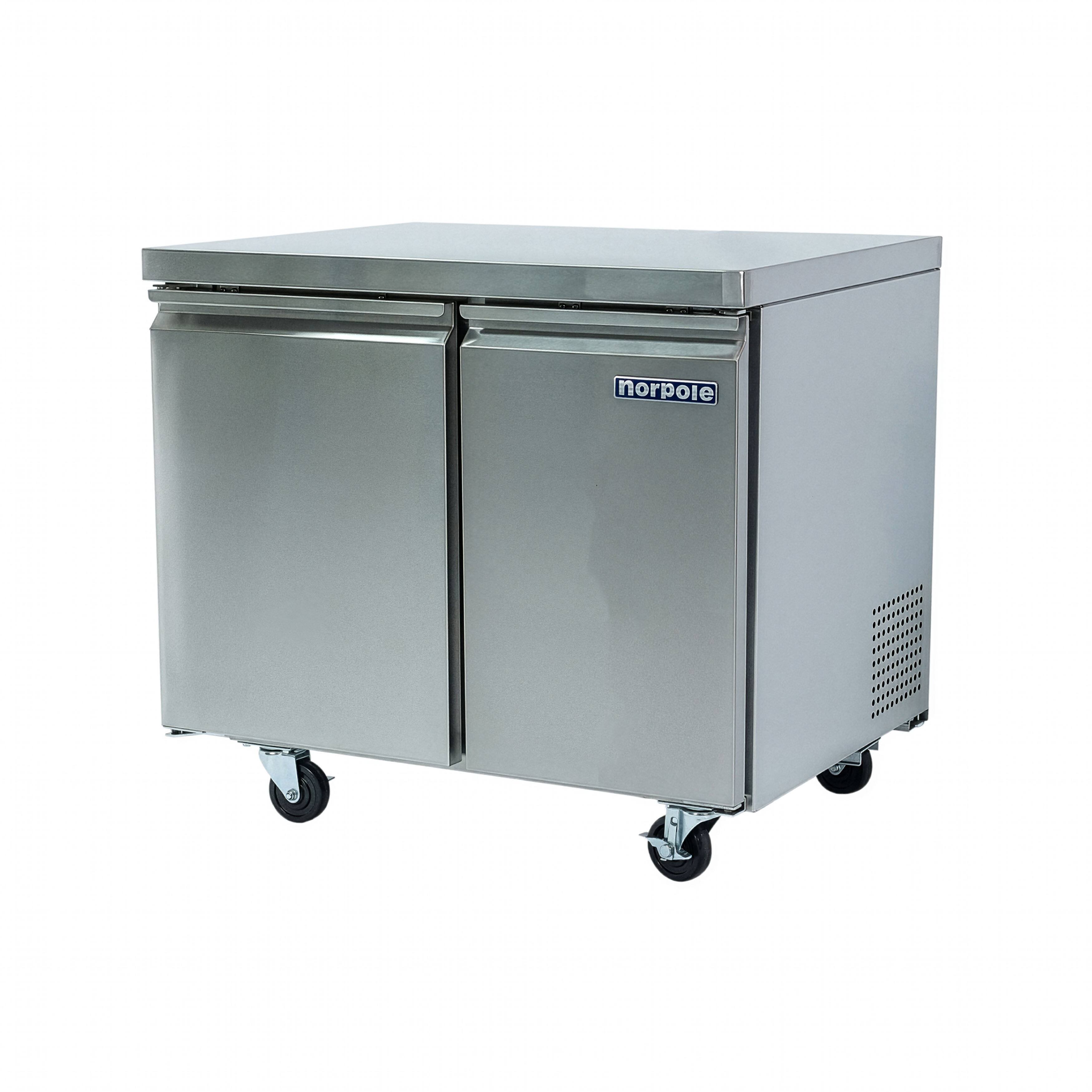 Alt View 2. Magic Chef - Commercial 36 in. 8.9 cu. ft. Auto Defrost Under Counter Freezer in Stainless Steel - Stainless Steel.