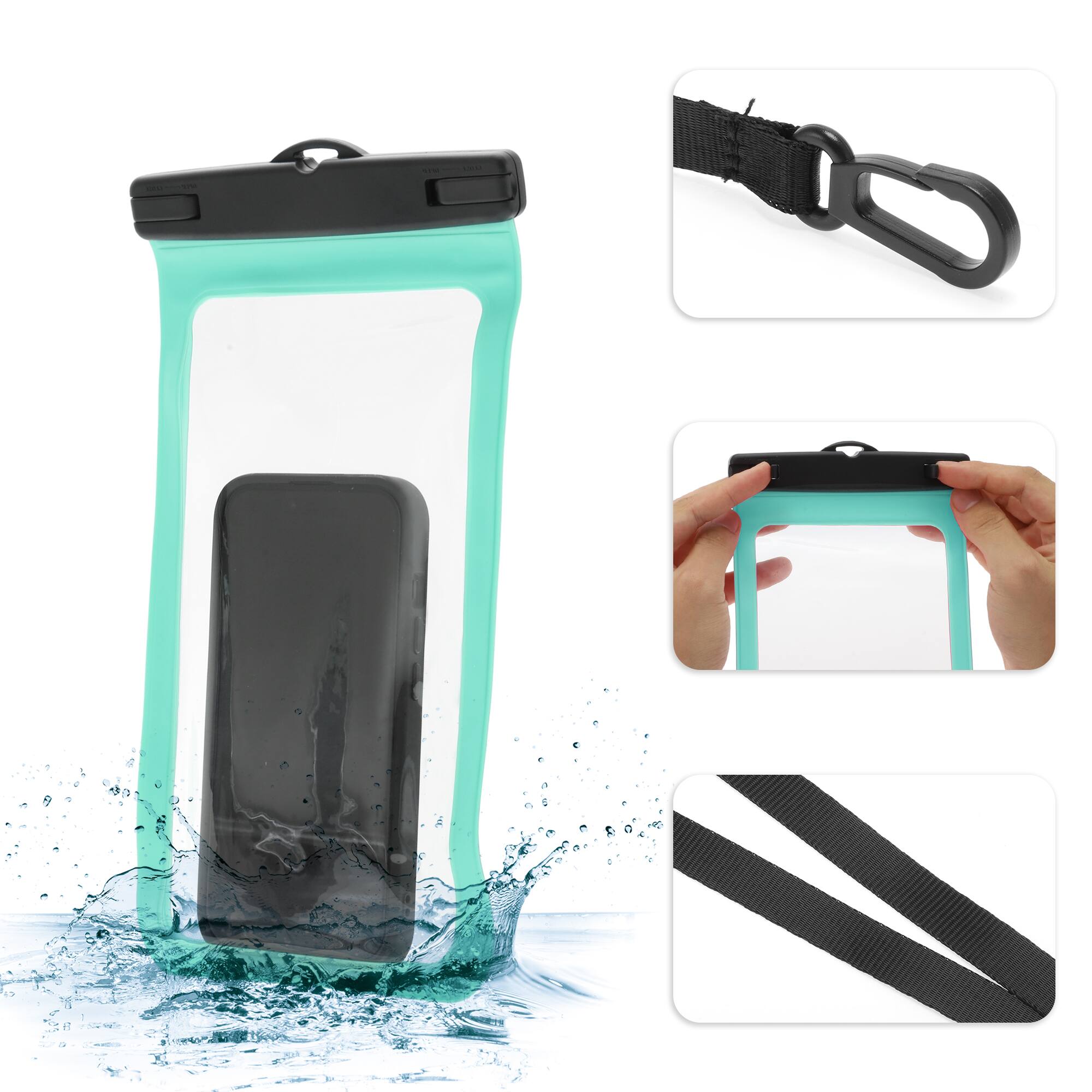Alt View 2. Unique Bargains - 2pcs Mobile Waterproof Bag Universal Waterproof Case Compatible for Phone 5.51"x10.43" - Green.