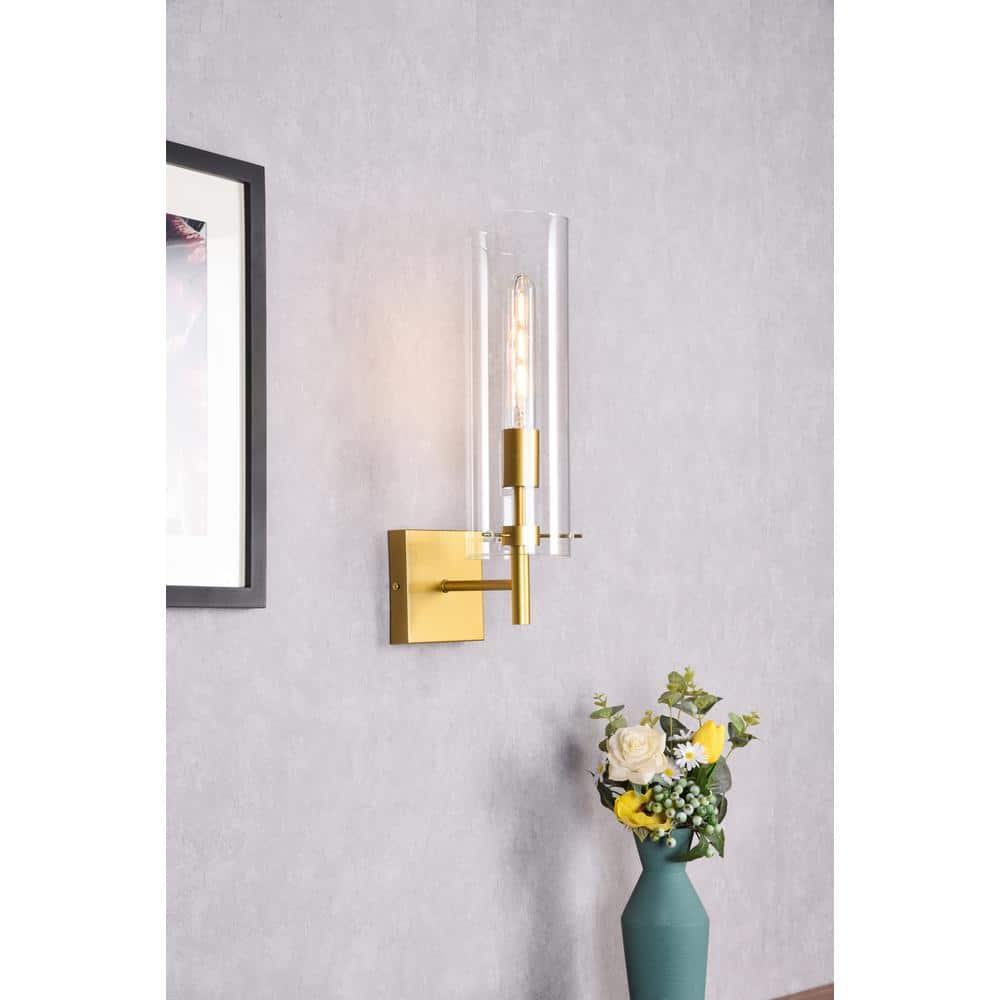 Living District - Savant 1 light brass wall sconce - Brass And Clear price history on PriceWatchPro