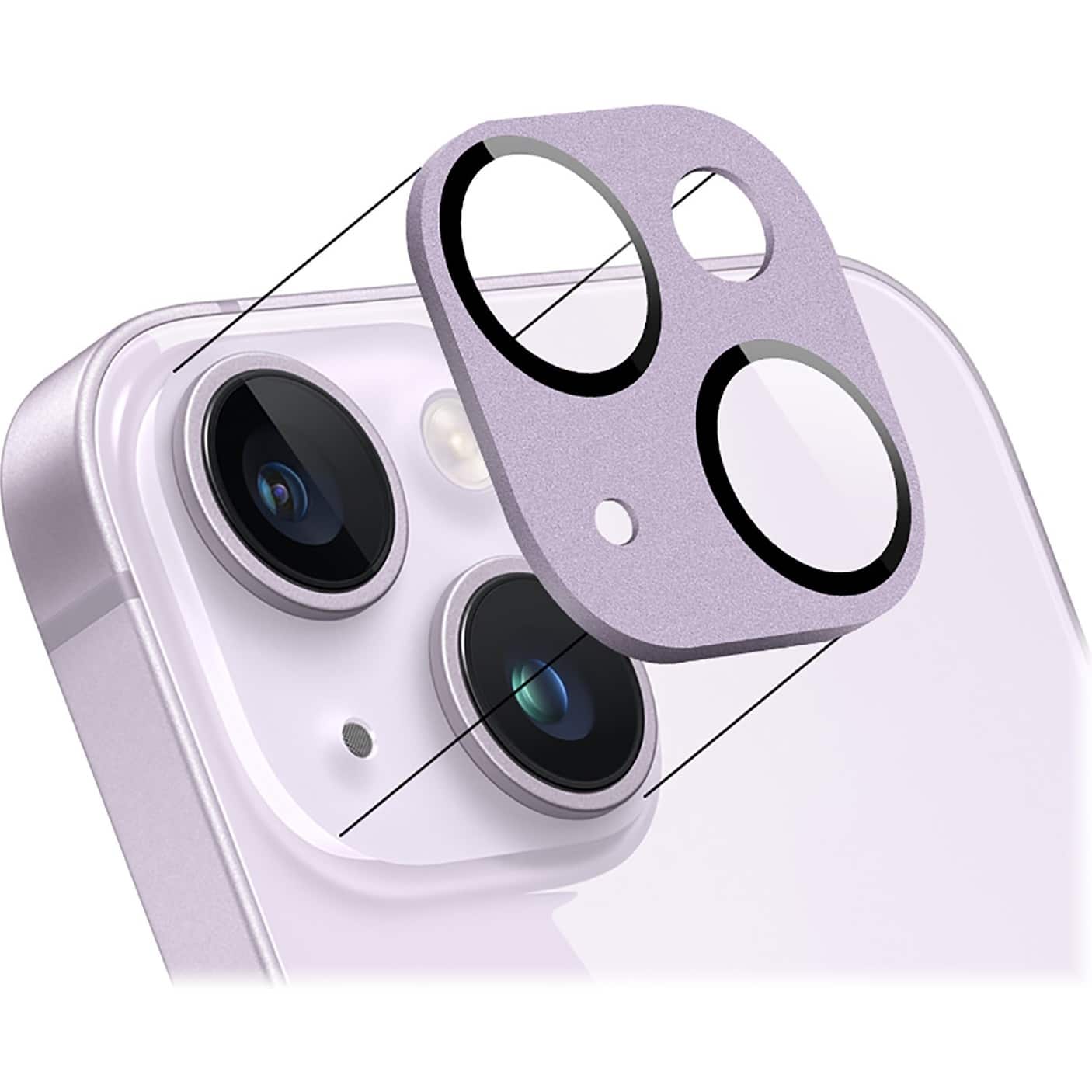 Alt View 11. SaharaCase - ZeroDamage Camera Lens Protector for Apple iPhone 14 and iPhone 14 Plus (2-Pack) - Purple.