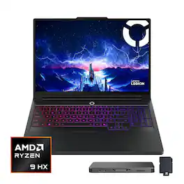 Lenovo - Legion Pro 7 16" Gaming Laptop,Ryzen 9 9955HX,16GB DDR5,1TB SSD+1TB Dock Set,RTX 5070 Ti,Backlit,Win 11 - Black