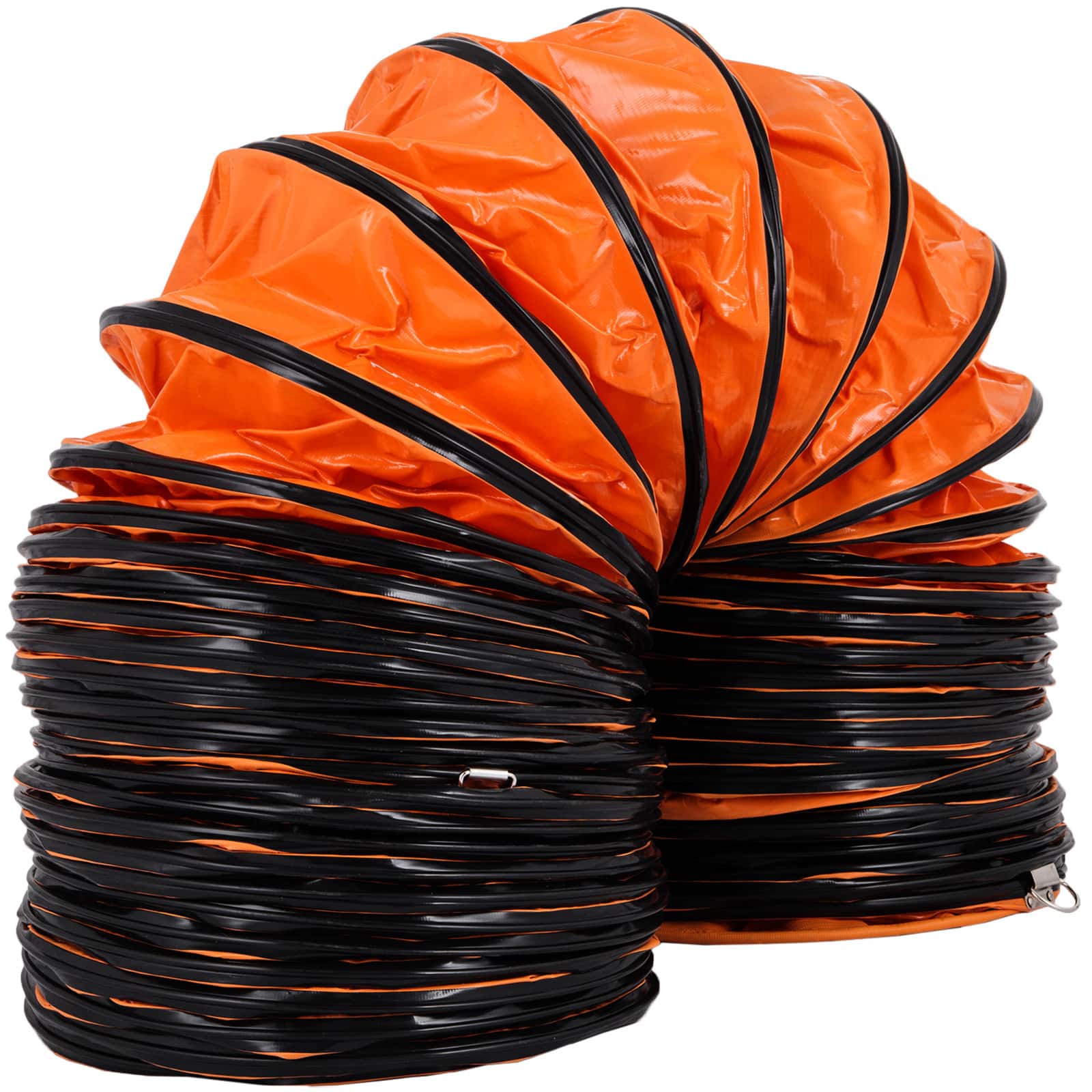 VEVOR - 16 FT (5m) PVC Flexible Duct Hosing for 300 MM/12 Inch Diameter Exhaust Fan extraction flexible ducting 12 inch flexible - Orange