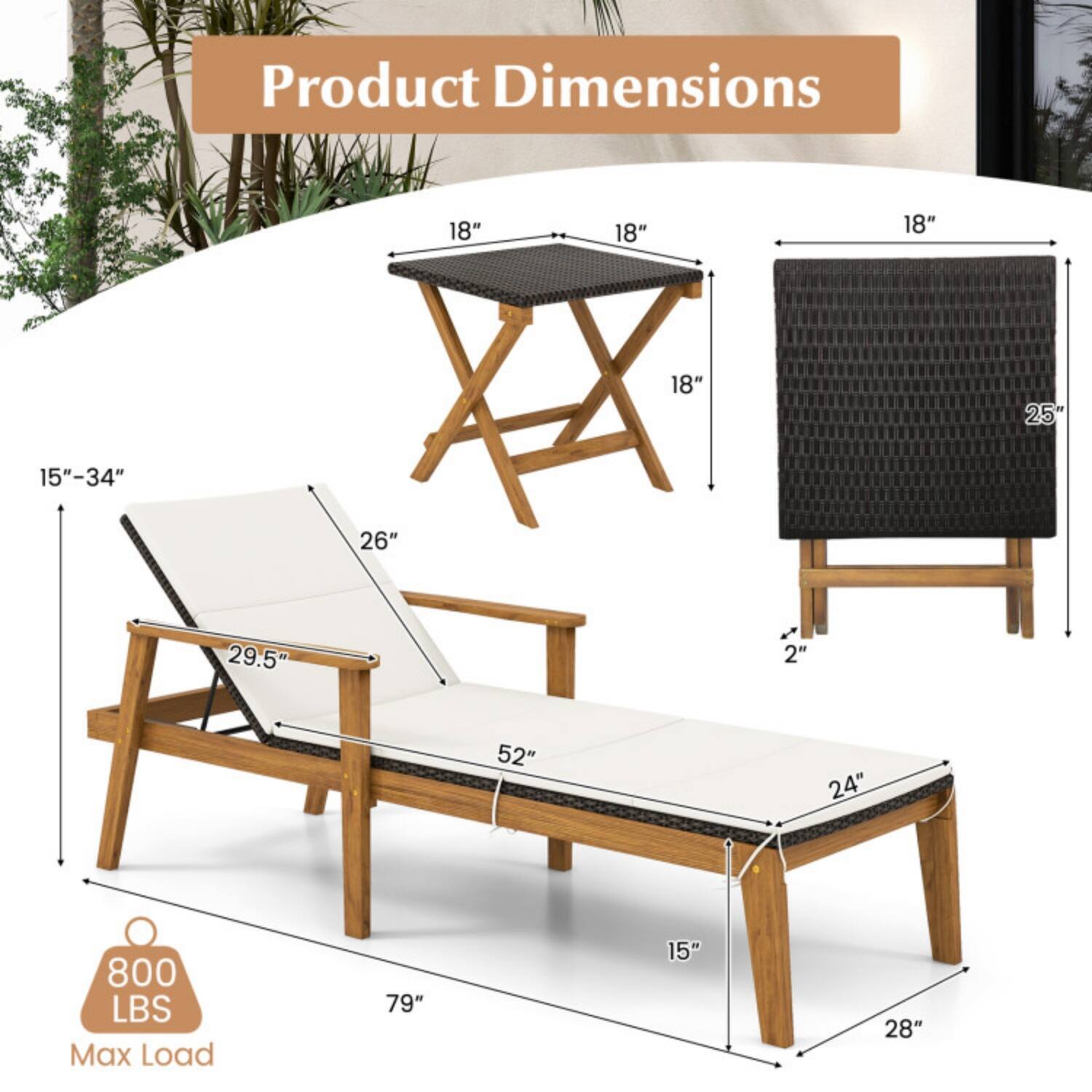 Product Dimensions

- 15" - 34"
- 29.5"
- 18"
- 18"
- 18"
- 26"
- 2"
- 18"
- 25"
- 52"
- 24"
- 800 LBS Max Load
- 79"
- 15"
- 28"
