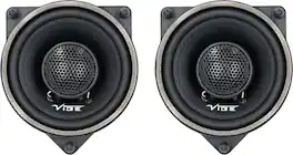 Metra - 4 inch Plug‑and‑Play Coaxial 2‑Way Car Speaker for Mercedes (Pair) - Black