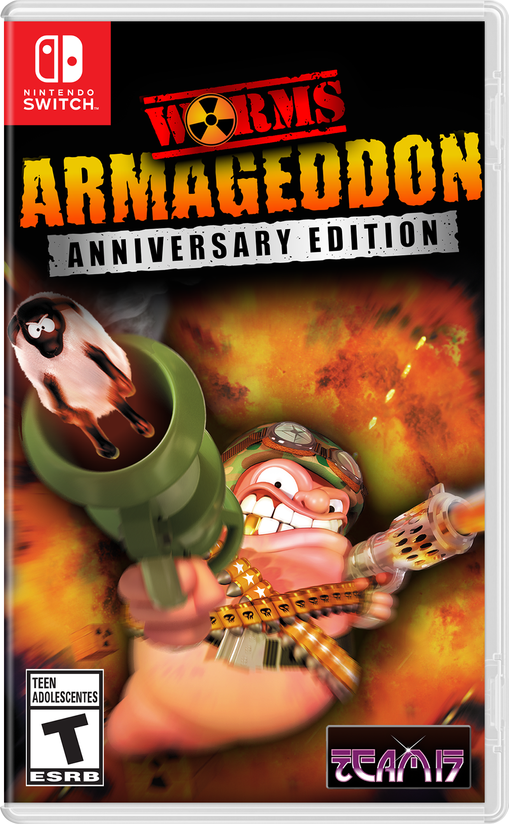 Nintendo Switch. Worms Armageddon Anniversary Edition. Teen. T ESRB.
