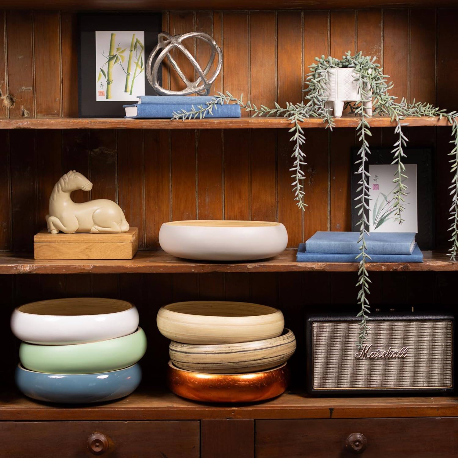 Alt View 1. Lexa - Bamboo Fruit Bowl, 12 Inch, Gray - Gray.