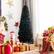 Alt View 14. Costway - 6ft Pre-lit PVC Christmas Pencil Tree w/ 300 LED Lights - Black.