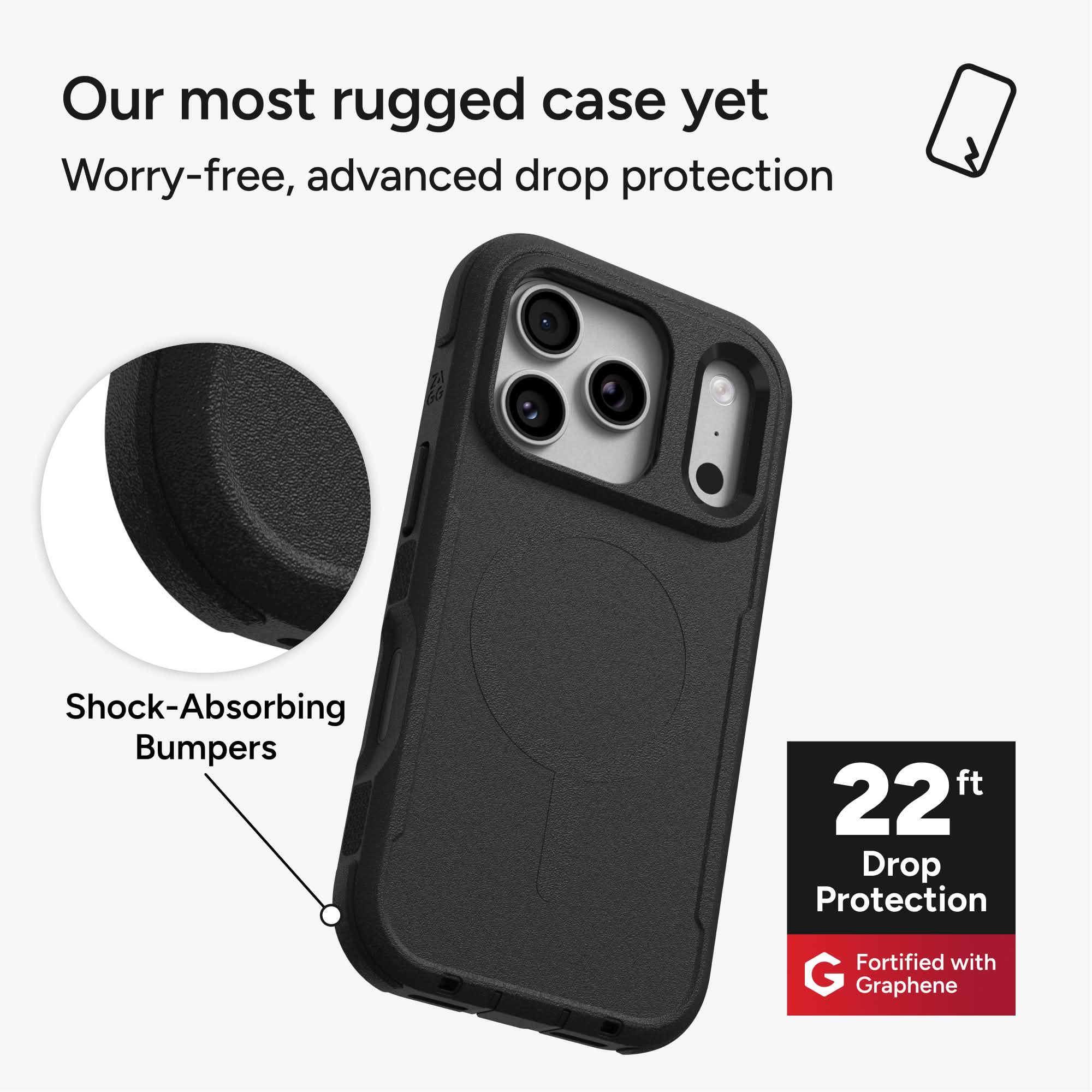 ZAGG Teton MagSafe Compatible Case for Apple iPhone 18 Pro / iPhone 17 ...