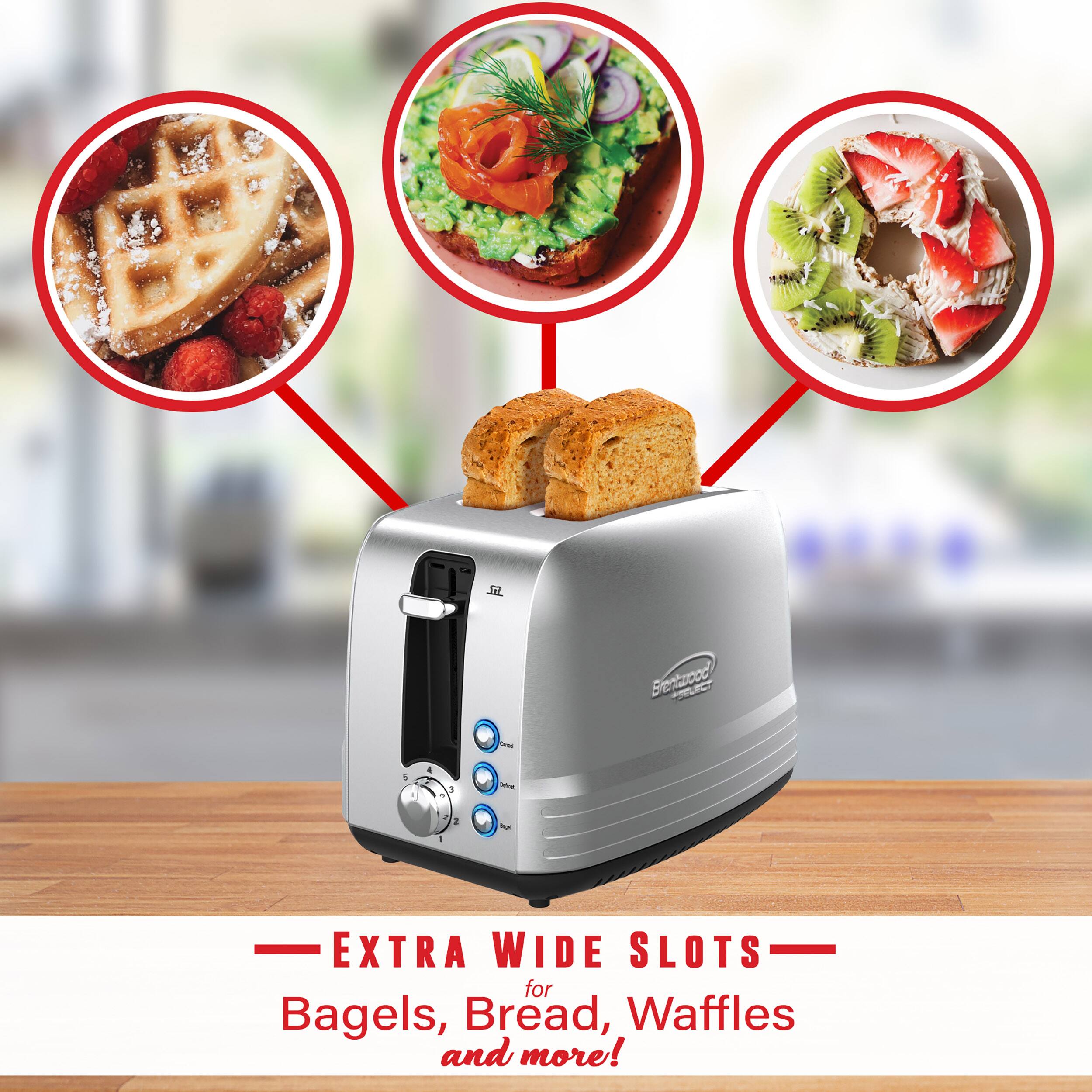 Bentrood - EXTRA WIDE SLOTS for Bagels, Bread, Waffles and more!