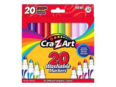 Cra-Z-Art  
20 Washable Markers  
Includes Pastel! Neon! Classic!  
20 Different Brighter Colors!  
Classic Neon Pastel  
NEW!  
AP  
Non-Toxic, Non-Transferable