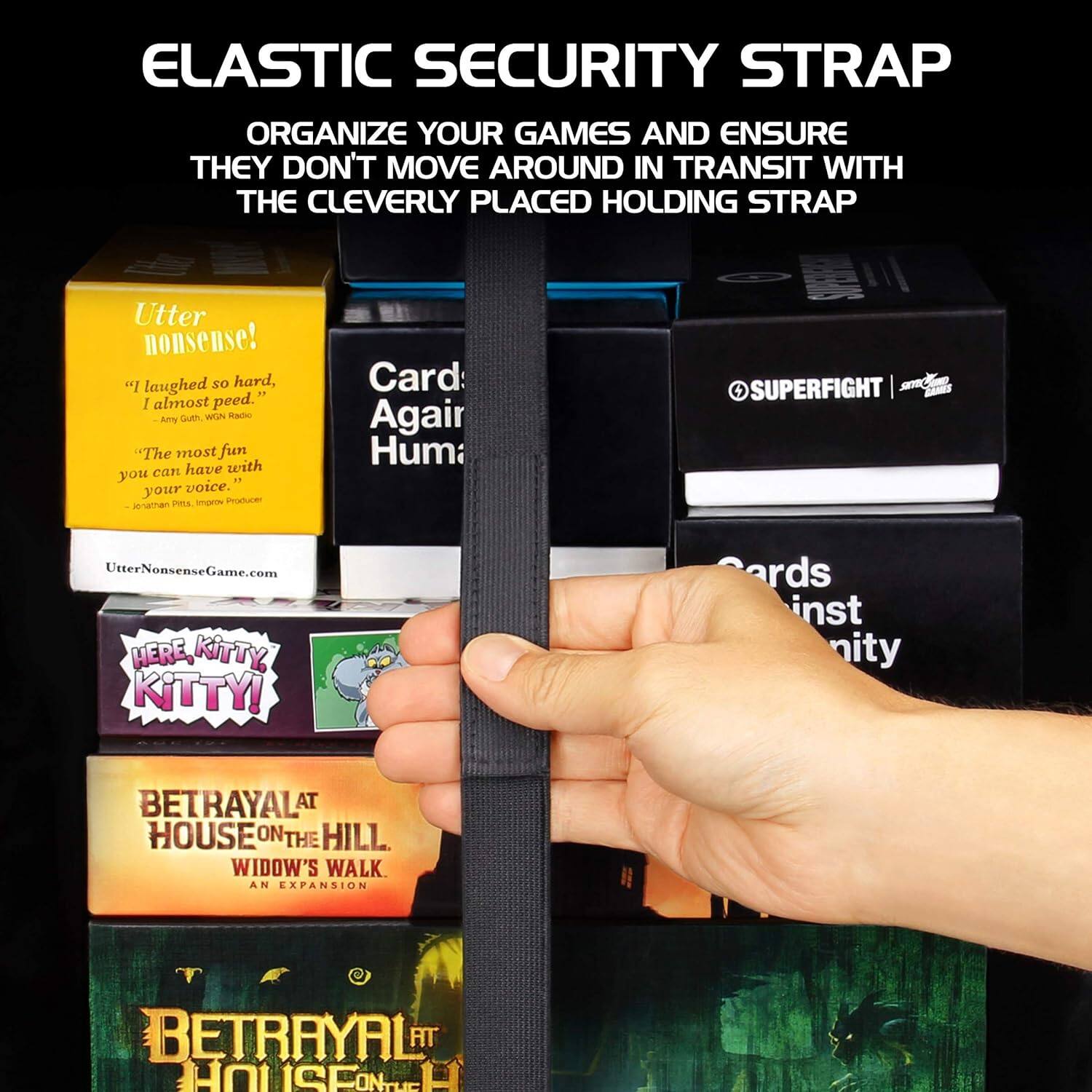 Elastic Security Strap: Organize Your Games and Ensure They Don't Move Around in Transit with the Cleverly Placed Holding Strap.