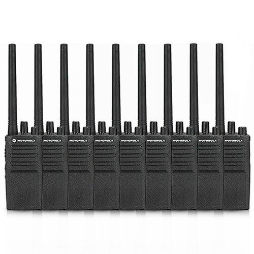 8 Pack of Motorola RMV2080 Two Way Radio Walkie Talkies - Black