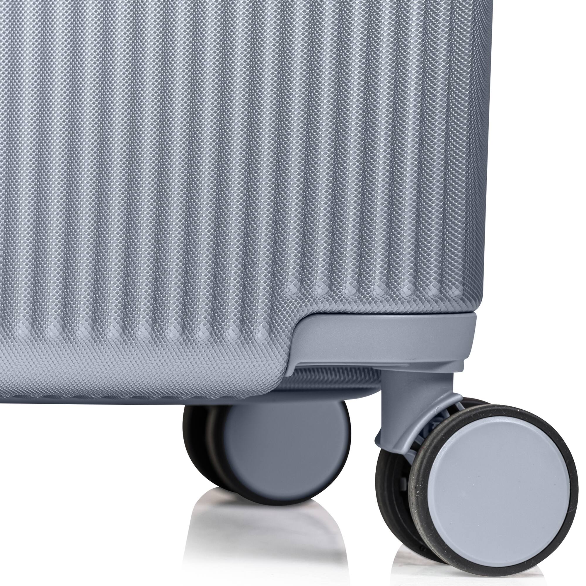 Alt View 4. Champs - Legacy 3-Piece Luggage Set - Silver.