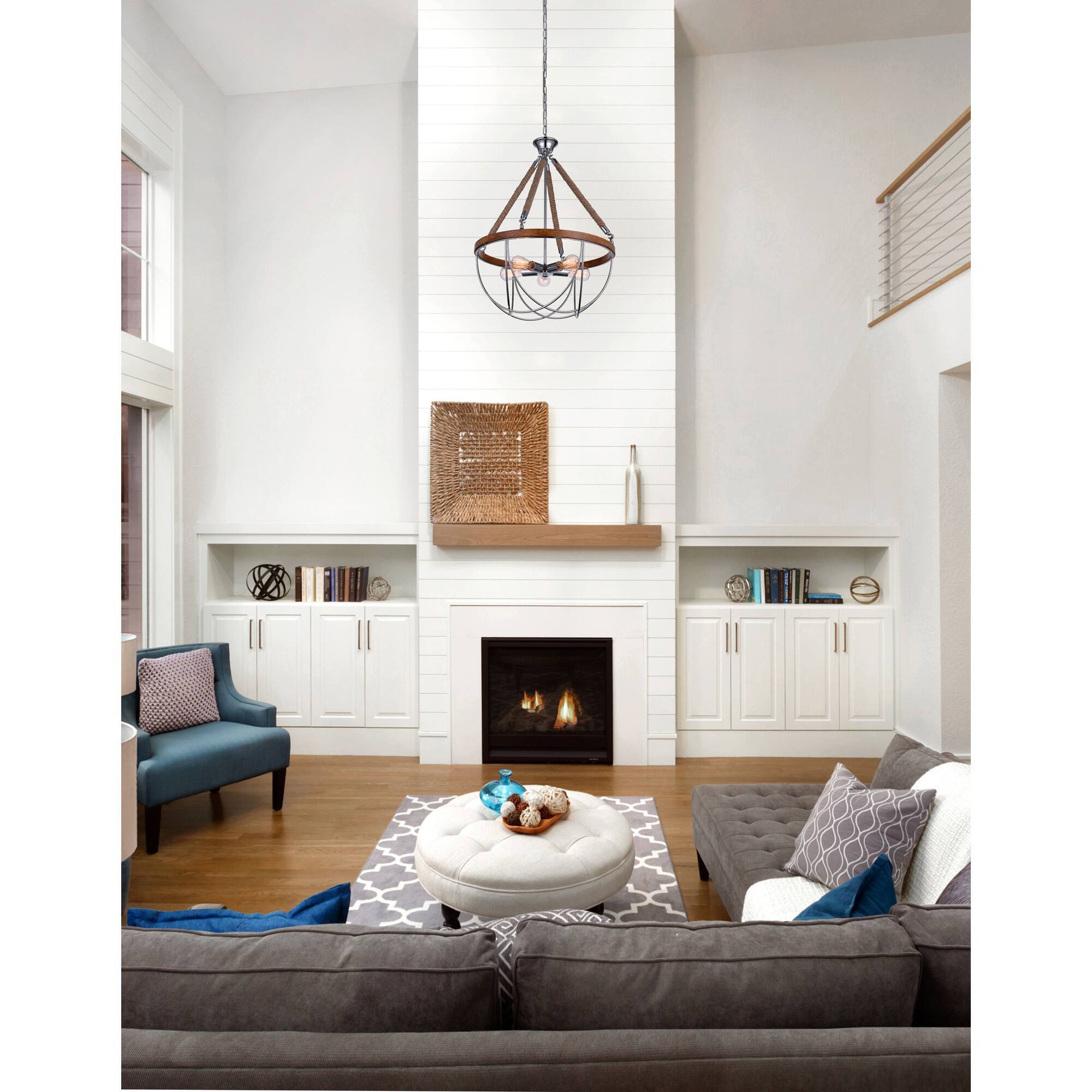 Alt View 2. CWI Lighting - Parana 5 Light Down Chandelier With Chrome Finish - Chrome.