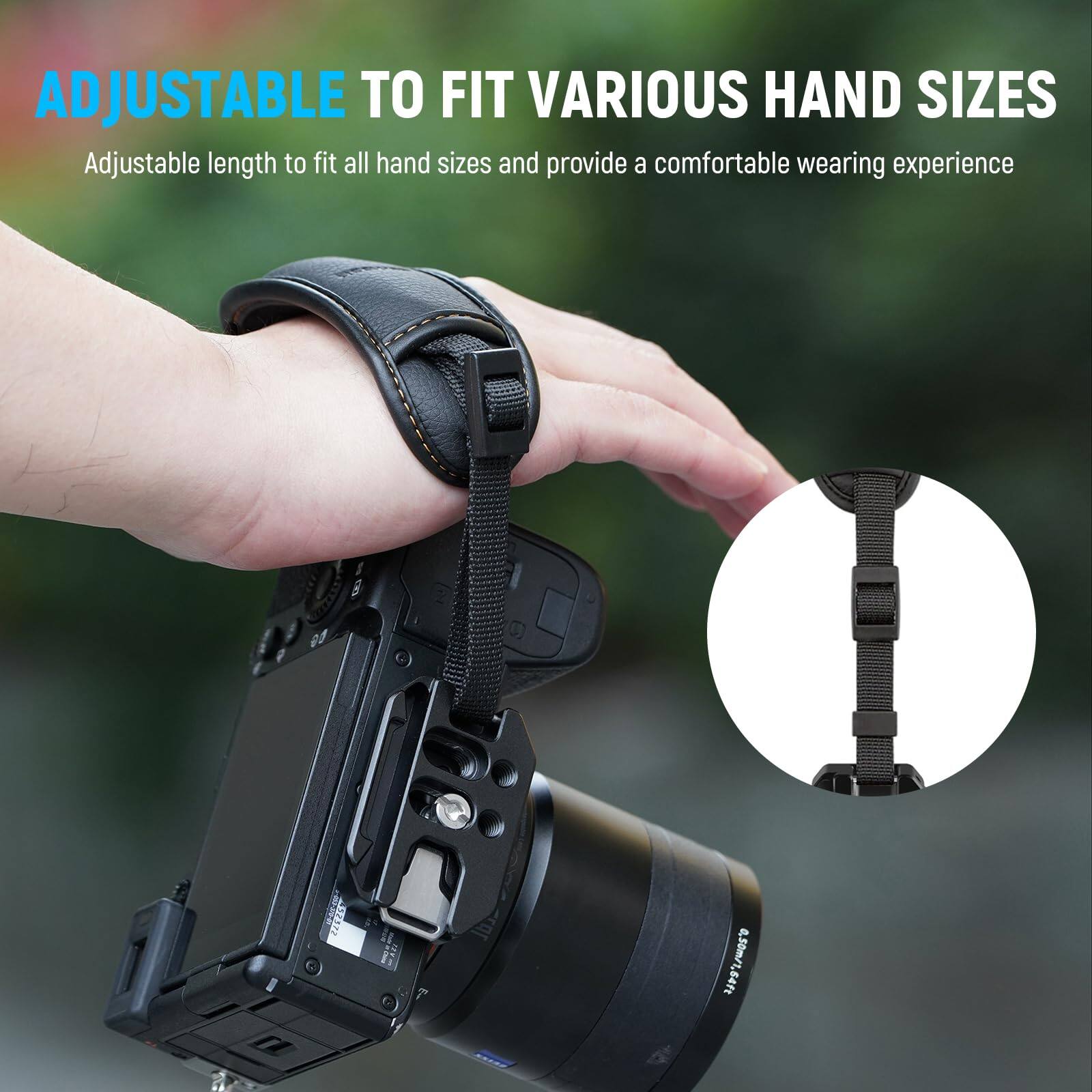 ADJUSTABLE TO FIT VARIOUS HAND SIZES  
Adjustable length to fit all hand sizes and provide a comfortable wearing experience