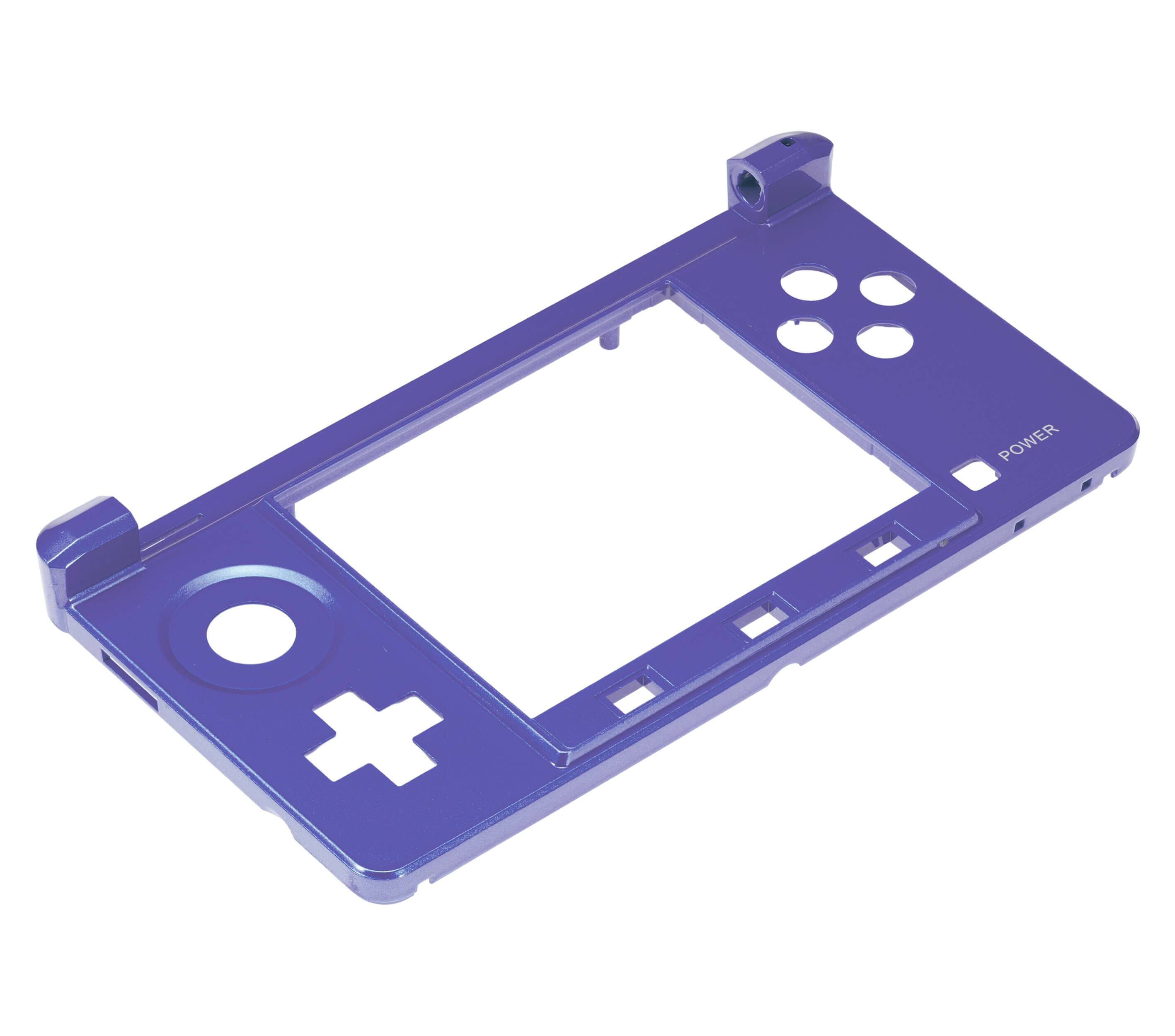 Alt View 2. MobileSentrix - Mid-Frame Housing Compatible For Nintendo 3DS - Purple - Purple.