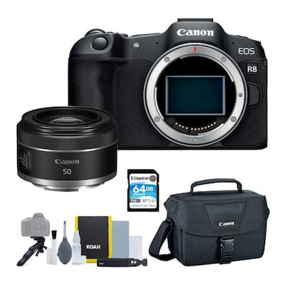 Canon EOS R8 Mirrorless Camera with RF 50mm f/1.8 STM Lens Bundle Canon EOS R8 Mirrorless Camera with RF 50mm f/1.8 STM Lens Bundle