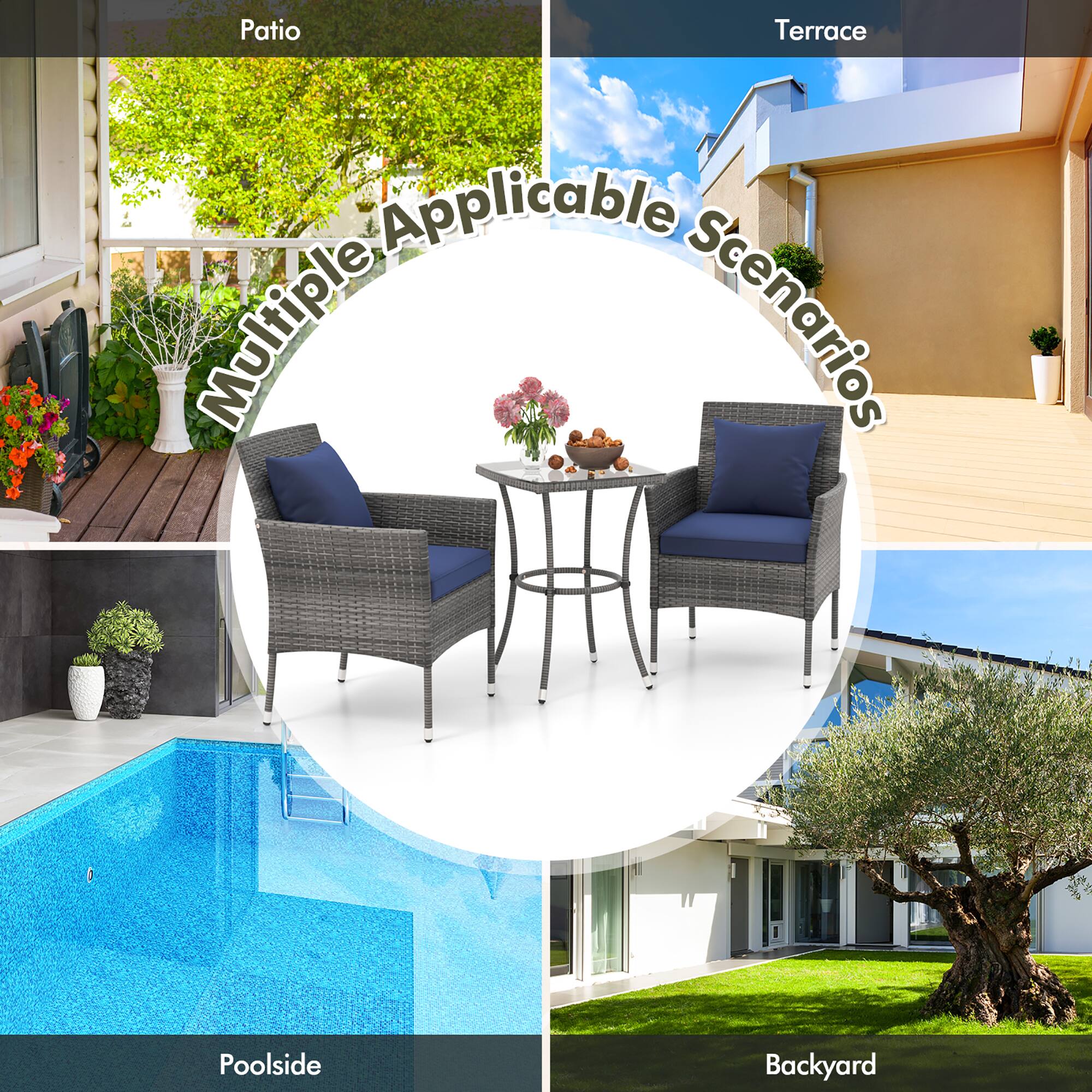 Multiple Applicable Scenarios

Patio  
Terrace  
Poolside  
Backyard