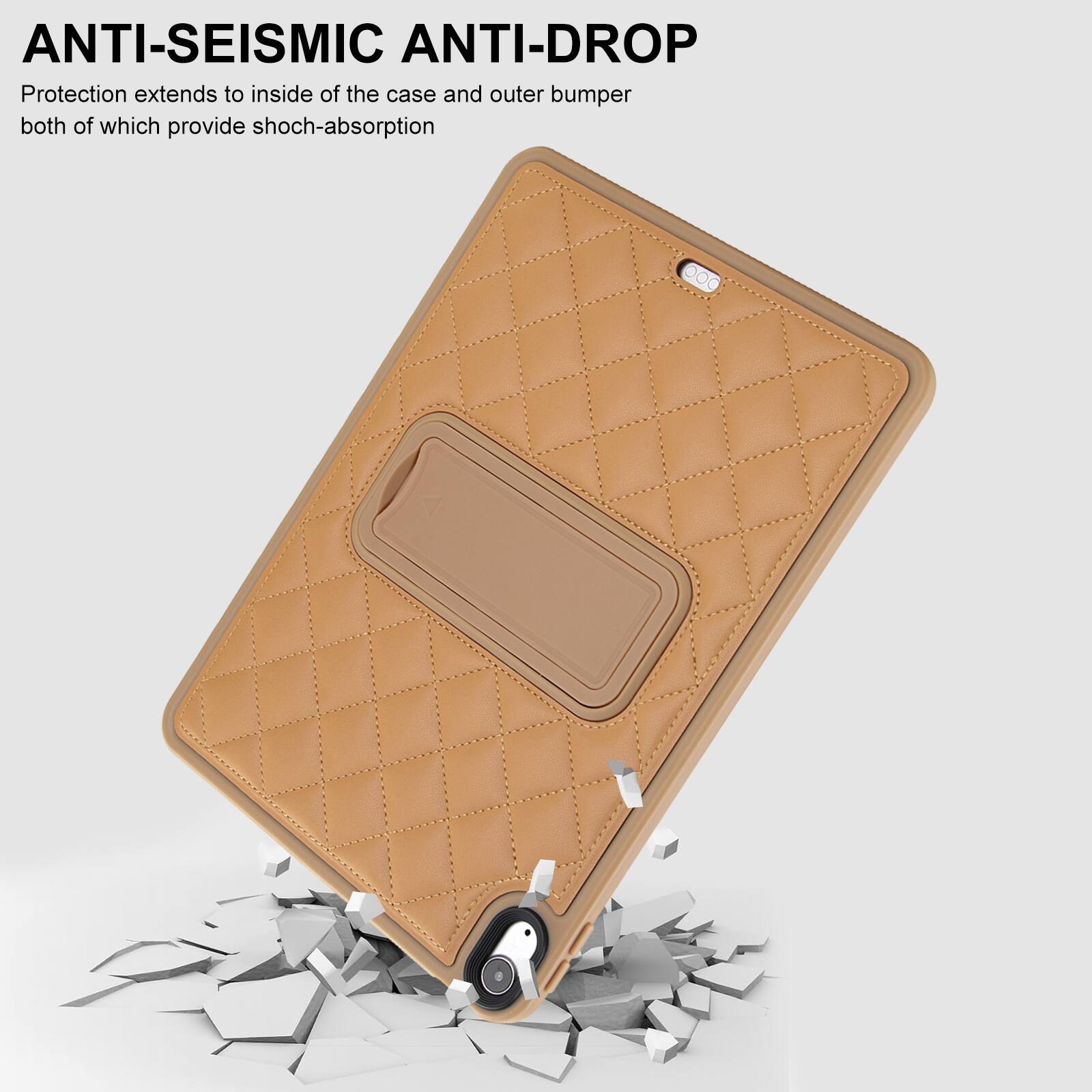 ANTI-SEISMIC ANTI-DROP  
Protection extends to inside of the case and outer bumper both of which provide shock-absorption