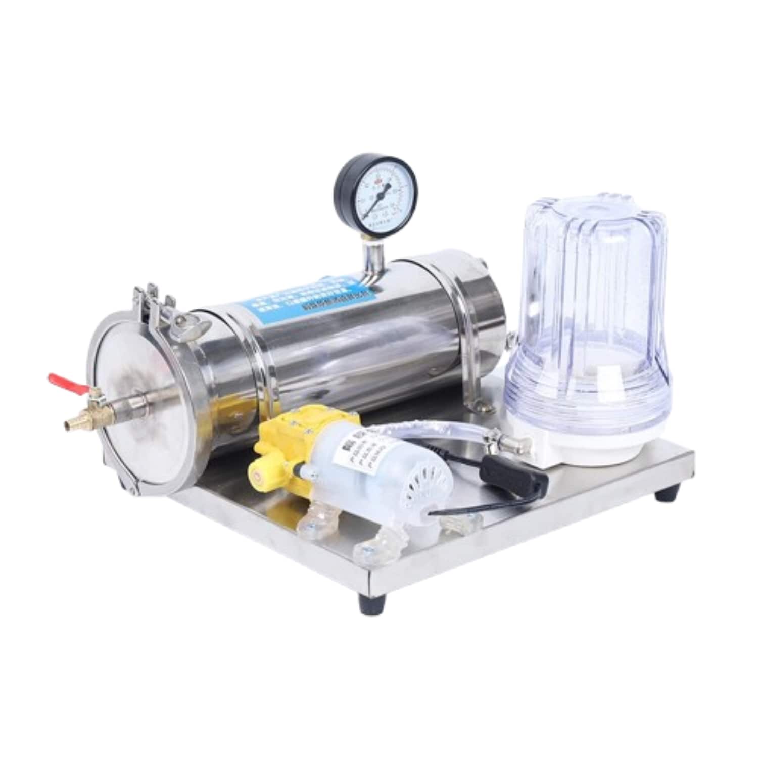 Front. Home Collection - Electric Wine Filter 80W Stainless Steel Homebrewing Strainer 110V - Silver.