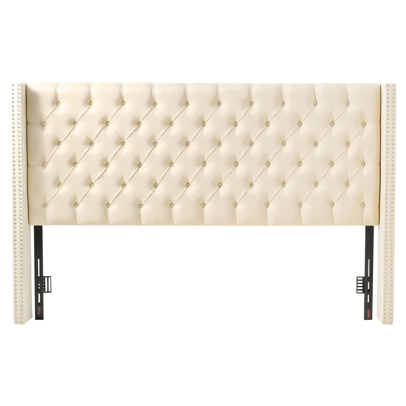 VEVOR - Headboard, King Size Headboard with Adjustable Height, Comfortable Diamond Tufted for King Size Bed - Cream color
