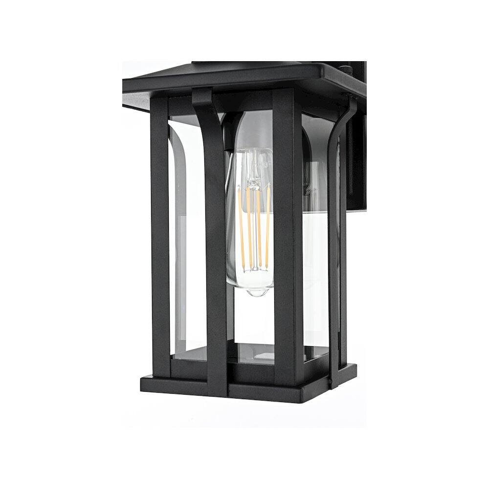 Alt View 2. Elegant Lighting - Thayer 7 inch Outdoor Pendant in Black - Black.