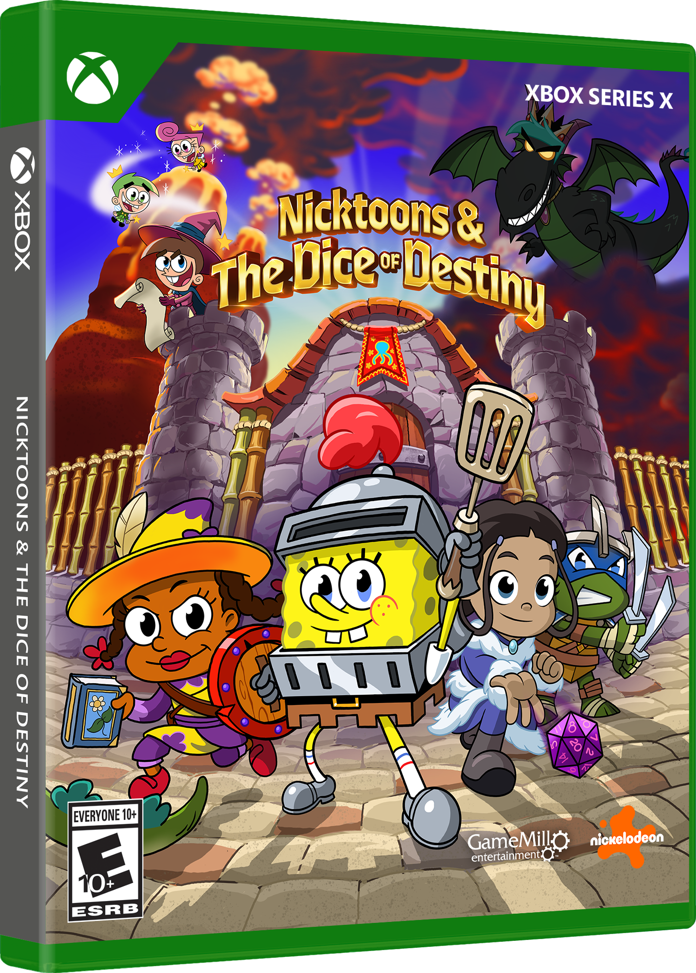 XBOX SERIES X, XBOX, NICKTOONS & THE DICE OF DESTINY, EVERYONE 10+, D 10+, ESRB, Nicktoons & Dice OF The Destiny, GameMill, nickelodeon entertainment